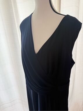 Adrianna Papell Sleeveless V-Neck Wrap front overlay jumpsuit - 20